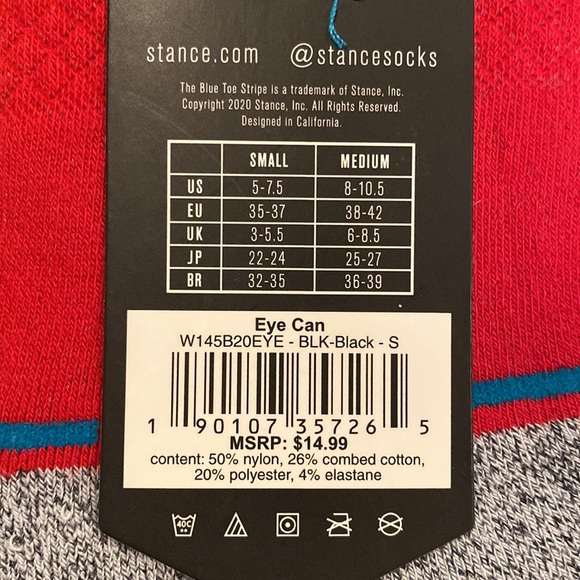 Women’s Stance Casual No Show Light Cushion Size Small - Picture 3 of 4